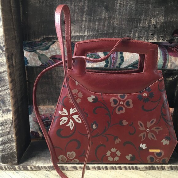 Giorgio Fabiani Print Leather Handled Bag with Shoulder Strap - Picture 2 of 7